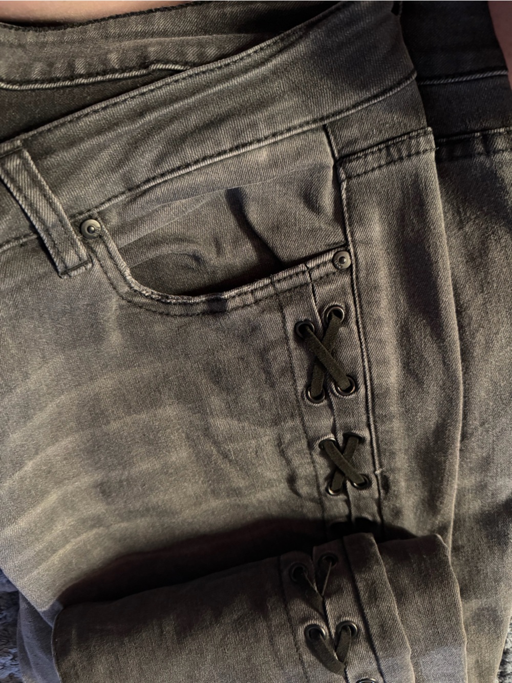 Lane Bryant mid rise super stretch skinny black jeans